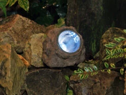 Ranex LED Solar-Leuchte "Stein" Aus Polyresin Mit 3 LEDs, IP44 -Bestes Beleuchtungs Geschäft led solar leuchte stein aus polyresin mit 3 leds i 4