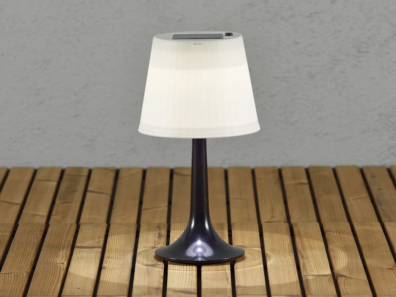 Konstsmide LED Solar Outdoor Tischleuchte ASSISI Aus Kunststoff Schwarz, Höhe 36cm 5 Konstsmide LED Solar Outdoor Tischleuchte ASSISI Aus Kunststoff Schwarz, Höhe 36cm – Bild 3