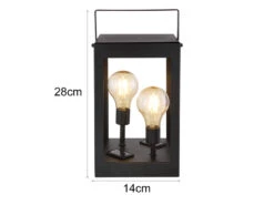 Globo LED Solar Tischleuchte Laterne DORIS Aus Metall In Schwarz, Höhe 28cm -Bestes Beleuchtungs Geschäft led solar tischleuchte laterne doris aus metall in 2