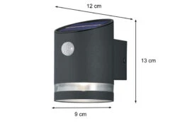MeineWunschleuchte LED Solar Wandleuchte 2er Set Außenleuchte Mit Bewegungsmelder Anthrazit -Bestes Beleuchtungs Geschäft led solar wandleuchte 2er set aussenleuchte mit be 2