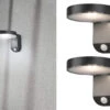 MeineWunschleuchte LED Solar Wandleuchte 2er Set Außenleuchten Mit Bewegungsmelder In Anthrazit -Bestes Beleuchtungs Geschäft led solar wandleuchte 2er set aussenleuchten mit b