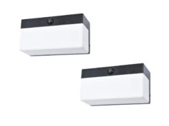 MeineWunschleuchte LED Solar Wandleuchte 2er SET Breite 18cm Bewegungsmelder, Per App Steuerbar -Bestes Beleuchtungs Geschäft led solar wandleuchte 2er set breite 18cm bewegung 1