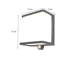 MeineWunschleuchte LED Solar Wandleuchte 2er SET Mit Bewegungsmelder, 15 X 17 Cm -Bestes Beleuchtungs Geschäft led solar wandleuchte 2er set mit bewegungsmelder 1 9