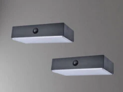 MeineWunschleuchte LED Solar Wandleuchte 2er SET Up And Down, Bewegungsmelder, Per App Steuerbar -Bestes Beleuchtungs Geschäft led solar wandleuchte 2er set up and down bewegung 2