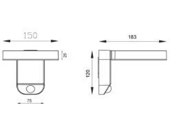 Reality Leuchten LED Solar Wandleuchte Außenleuchte POSADAS Mit Bewegungsmelder In Anthrazit -Bestes Beleuchtungs Geschäft led solar wandleuchte aussenleuchte posadas mit be 4