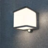Lutec LED Solar Wandleuchte DOBLO Mit Bewegungsmelder, 11 X 12,9 Cm