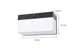 Lutec LED Solar Wandleuchte FRAN Breite 18cm Bewegungsmelder, Per App Steuerbar -Bestes Beleuchtungs Geschäft led solar wandleuchte fran breite 18cm bewegungsme 3