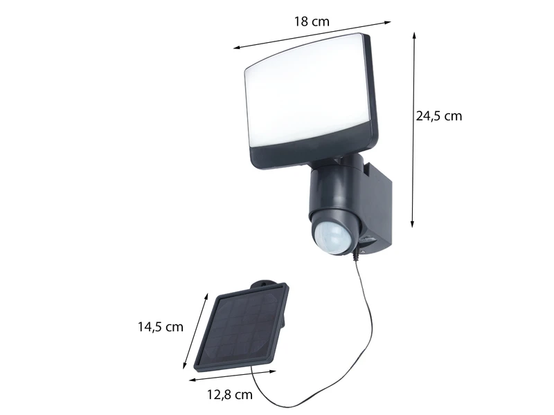 Lutec LED Solar Wandleuchte SUNSHINE Mit Bewegungsmelder IP44, Breite 18cm 6 Lutec LED Solar Wandleuchte SUNSHINE Mit Bewegungsmelder IP44, Breite 18cm – Bild 4