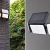 Lutec LED Solar Wandleuchte TUDA 32x21cm Bewegungsmelder, Per App Steuerbar