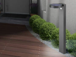 MeineWunschleuchte LED Solar Wegeleuchte 2er Set Außenleuchten Mit Bewegungsmelder In Anthrazit -Bestes Beleuchtungs Geschäft led solar wegeleuchte 2er set aussenleuchten mit b 6