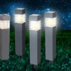 Globo LED Solarbeleuchtung - Erdspießleuchten Im 4er SET Aus Kunststoff -Bestes Beleuchtungs Geschäft led solarbeleuchtung erdspiessleuchten im 4er set