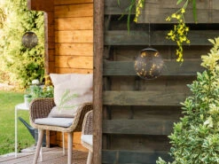 Globo LED Solarhängeleuchte - Leuchtkugel Ø 15cm, Rauchfarbig