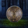 Globo LED Solarkugel Garten - Leuchtkugel Ø 20cm Mit Erdspieß, Rauchfarbig -Bestes Beleuchtungs Geschäft led solarkugel garten leuchtkugel 20cm mit erdspie
