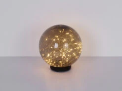 Globo LED Solarkugel Garten - Leuchtkugel Ø 20cm Mit Erdspieß, Rauchfarbig -Bestes Beleuchtungs Geschäft led solarkugel garten leuchtkugel 20cm mit erdspie 3