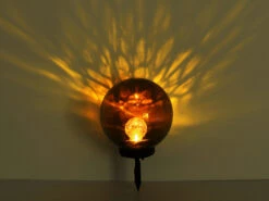 Globo LED Solarkugel Garten - Leuchtkugel Rauchfarbig Ø 25cm Mit Erdspieß -Bestes Beleuchtungs Geschäft led solarkugel garten leuchtkugel rauchfarbig 25cm 3