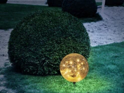 MeineWunschleuchte LED Solarkugeln 2er SET Ø 15cm & 19,5cm, Glasschirm Mit Erdspieß -Bestes Beleuchtungs Geschäft led solarkugeln 2er set 15cm 195cm glasschirm mit 1 8
