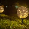 MeineWunschleuchte LED Solarkugeln 2er SET - Glas Leuchtkugeln Ø 15cm Mit Erdspieß, Bruchoptik -Bestes Beleuchtungs Geschäft led solarkugeln 2er set glas leuchtkugeln 15cm mit
