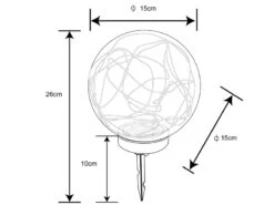 MeineWunschleuchte LED Solarkugeln 2er SET - Kugeln Rauchfarbig Ø 15cm Mit Erdspieß -Bestes Beleuchtungs Geschäft led solarkugeln 2er set kugeln rauchfarbig 15cm mi 2