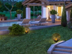 MeineWunschleuchte LED Solarkugeln 2er SET - Kugeln Rauchfarbig Ø 20cm Mit Erdspieß, Glas -Bestes Beleuchtungs Geschäft led solarkugeln 2er set kugeln rauchfarbig 20cm mi 6