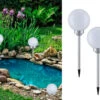 Globo LED Solarkugeln Garten - 2er SET, Leuchtkugel Ø 20cm Mit Erdspieß -Bestes Beleuchtungs Geschäft led solarkugeln garten 2er set leuchtkugel 20cm mi