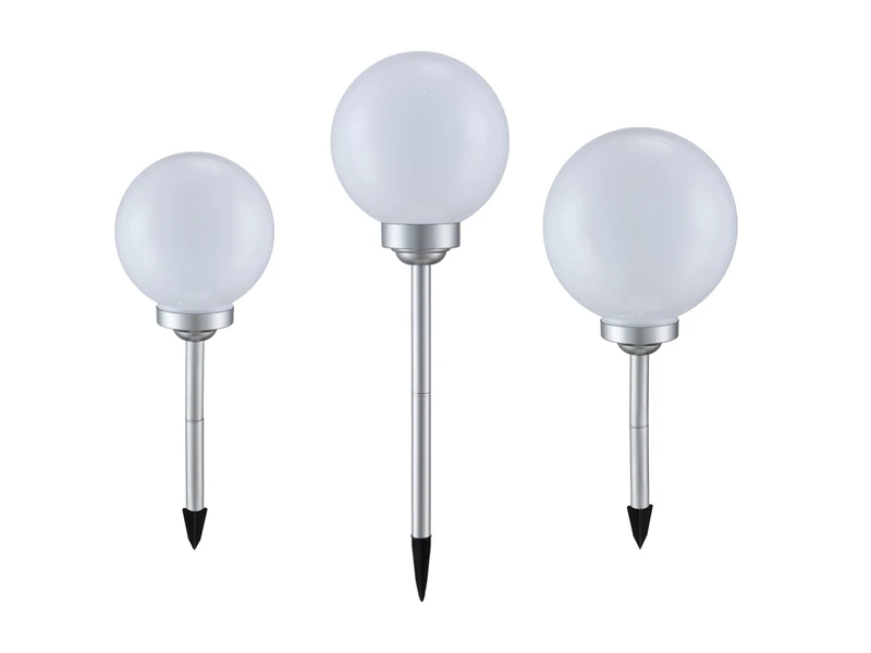 Globo LED Solarkugeln Garten - 3er Set Ø 20cm/25cm/30cm Mit Erdspieß 4 Globo LED Solarkugeln Garten - 3er Set Ø 20cm/25cm/30cm Mit Erdspieß – Bild 2