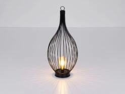 Globo LED Solarlaterne Aus Metall, Hängend Oder Stehend, Höhe 57cm -Bestes Beleuchtungs Geschäft led solarlaterne aus metall haengend oder stehend 1 2