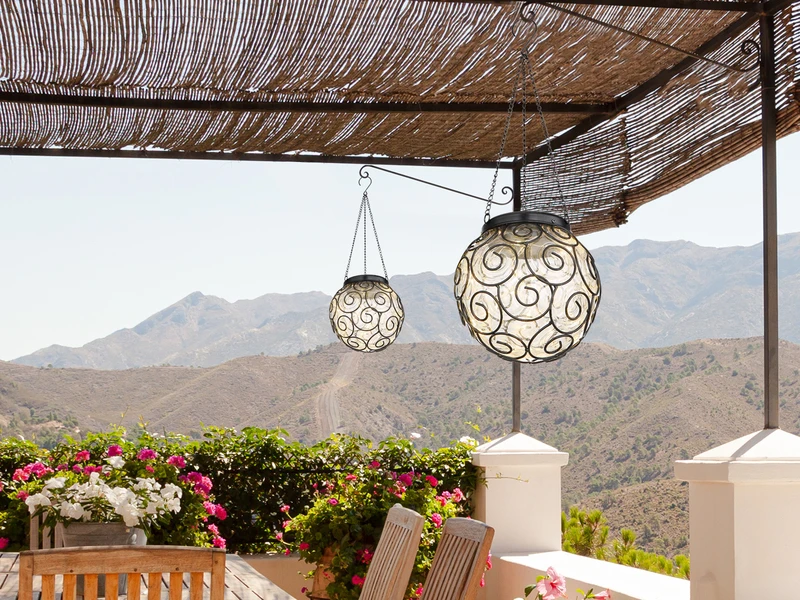 Globo LED Solarlaterne Hängeleuchte, Leuchtkugel Klar, Ø 14,5cm 9 Globo LED Solarlaterne Hängeleuchte, Leuchtkugel Klar, Ø 14,5cm – Bild 7