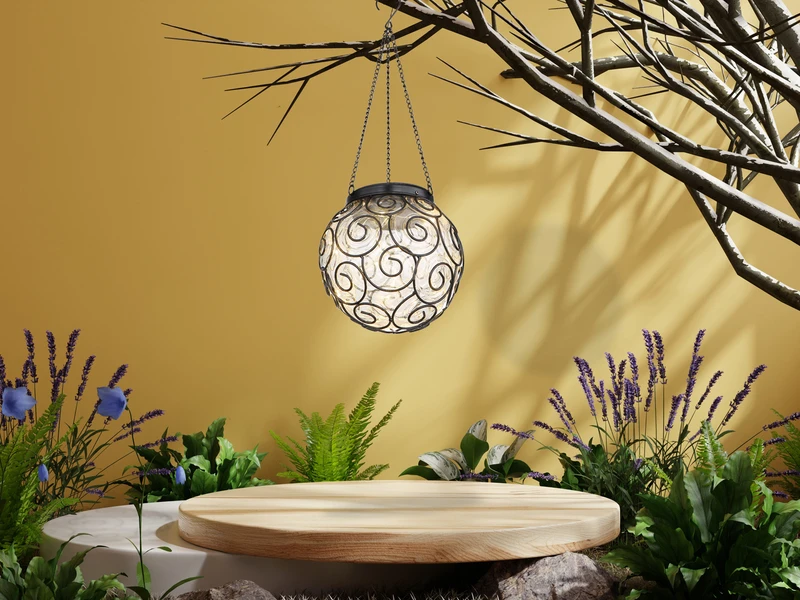 Globo LED Solarlaterne Hängeleuchte, Leuchtkugel Klar, Ø 14,5cm 3 Globo LED Solarlaterne Hängeleuchte, Leuchtkugel Klar, Ø 14,5cm