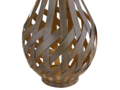 Globo LED Solarlaterne, Metall Holzoptik, Hängend Oder Stehend, Höhe 27cm -Bestes Beleuchtungs Geschäft led solarlaterne metall holzoptik haengend oder st 17