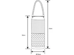 MeineWunschleuchte LED Solarlaternen 2er SET, Metall Rattanoptik, Hängend Oder Stehend, Höhe 45cm -Bestes Beleuchtungs Geschäft led solarlaternen 2er set metall rattanoptik haeng 2