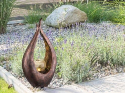 Globo LED Solarleuchte Mit Crackle Glaskugel, Bronzefarben, Höhe 50cm -Bestes Beleuchtungs Geschäft led solarleuchte mit crackle glaskugel bronzefarbe 6