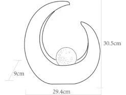 MeineWunschleuchte LED Solarleuchten 2er SET Steinoptik Mit Crackle Glaskugel, Höhe 30,5cm -Bestes Beleuchtungs Geschäft led solarleuchten 2er set steinoptik mit crackle g 2