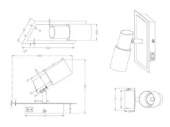 Trio Leuchten LED-Spot, Ink. 4,5W Osram-LED, Mit Schalter, Länge 20cm, Alugebürstet,Glas Weiss -Bestes Beleuchtungs Geschäft led spot ink 45w osram led mit schalter laenge 20c 2