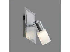 Trio Leuchten LED-Spot, Ink. 4,5W Osram-LED, Mit Schalter, Länge 20cm, Alugebürstet,Glas Weiss -Bestes Beleuchtungs Geschäft led spot ink 45w osram led mit schalter laenge 20c 3