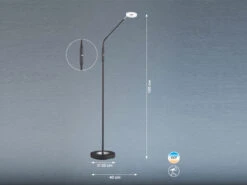 Fischer & Honsel LED Stehlampe Leselampe DENT Schwarz Mit Dimmer - Höhe 150cm 11 Fischer & Honsel LED Stehlampe Leselampe DENT Schwarz Mit Dimmer - Höhe 150cm -Bestes Beleuchtungs Geschäft led stehlampe leselampe dent schwarz mit dimmer ho 3