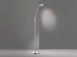 Fischer & Honsel LED Stehlampe Leselampe DENT Silber Mit Dimmer - Höhe 150cm -Bestes Beleuchtungs Geschäft led stehlampe leselampe dent silber mit dimmer hoe 2