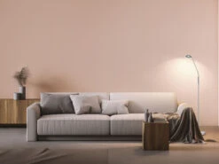 Fischer & Honsel LED Stehlampe Leselampe DENT Silber Mit Dimmer - Höhe 150cm -Bestes Beleuchtungs Geschäft led stehlampe leselampe dent silber mit dimmer hoe 6