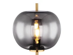 MeineWunschleuchte LED Stehlampe Mit Rauchglas Lampenschirm Ø 30cm, Metall Messing -Bestes Beleuchtungs Geschäft led stehlampe mit rauchglas lampenschirm 30cm meta 4