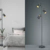 Trio Leuchten LED Stehleuchte 3-flammig In Schwarz Gold, Spots Schwenkbar, 160cm Hoch -Bestes Beleuchtungs Geschäft led stehleuchte 3 flammig in schwarz gold spots sc