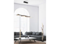 Trio Leuchten LED Stehleuchte BLAZE Dimmbar Lichtfarbe Einstellbar Messing 138cm -Bestes Beleuchtungs Geschäft led stehleuchte blaze dimmbar lichtfarbe einstellb 7