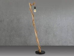 MeineWunschleuchte LED Stehleuchte Mit Hanfseil Und Holzstab, Höhe 150cm -Bestes Beleuchtungs Geschäft led stehleuchte mit hanfseil und holzstab hoehe 15 3