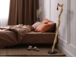 MeineWunschleuchte LED Stehleuchte Mit Hanfseil Und Holzstab, Höhe 150cm -Bestes Beleuchtungs Geschäft led stehleuchte mit hanfseil und holzstab hoehe 15 5