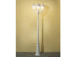 Konstsmide LED Straßenlaterne Kandelaber Im Landhausstil, 3 Flammig, Weiß, Höhe 218cm -Bestes Beleuchtungs Geschäft led strassenlaterne kandelaber im landhausstil 3 f 5