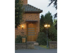 Konstsmide LED Straßenlaterne, Kandelaber Im Landhausstil, Schwarz, 3 Flammig, Höhe 230cm -Bestes Beleuchtungs Geschäft led strassenlaterne kandelaber im landhausstil sch 3