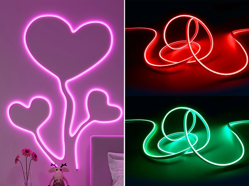 Reality Leuchten LED Streifen NEON Mit Fernbedienung, RGB Farbwechsel & Dimmer - 5 Meter 3 Reality Leuchten LED Streifen NEON Mit Fernbedienung, RGB Farbwechsel & Dimmer - 5 Meter