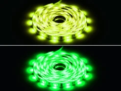 MeineWunschleuchte LED Stripe 2er Set Mit Fernbedienung, RGB Farbwechsel & Dimmer - 5 Meter -Bestes Beleuchtungs Geschäft led stripe 2er set mit fernbedienung rgb farbwechs 5