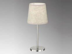 FHL Easy LED Tischlampe Silber Mit Lampenschirm Leinen Beige, 30cm Klein 9 FHL Easy LED Tischlampe Silber Mit Lampenschirm Leinen Beige, 30cm Klein -Bestes Beleuchtungs Geschäft led tischlampe silber mit lampenschirm leinen beig 2