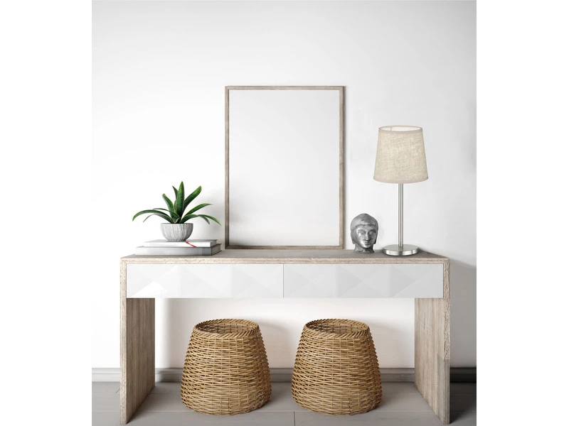 FHL Easy LED Tischlampe Silber Mit Lampenschirm Leinen Beige, 30cm Klein 7 FHL Easy LED Tischlampe Silber Mit Lampenschirm Leinen Beige, 30cm Klein – Bild 5