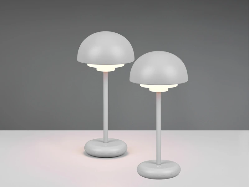 MeineWunschleuchte LED Tischleuchte 2er SET Outdoor Touch Dimmer, USB Aufladbar, Grau Höhe 30cm 5 MeineWunschleuchte LED Tischleuchte 2er SET Outdoor Touch Dimmer, USB Aufladbar, Grau Höhe 30cm – Bild 3