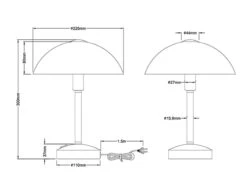 Trio Leuchten LED Tischleuchte DONNA - Messing, Alabaster Schirm - Dimmbar - 30cm -Bestes Beleuchtungs Geschäft led tischleuchte donna messing alabaster schirm di 6